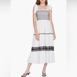 En Saison Shay Smock Bodice Midi Dress